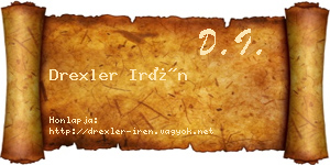 Drexler Irén névjegykártya